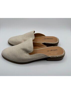 Indigo Rd. Hayze Mules Women Size 8.5M Striped Almond Toe Slip-On Casual Shoes